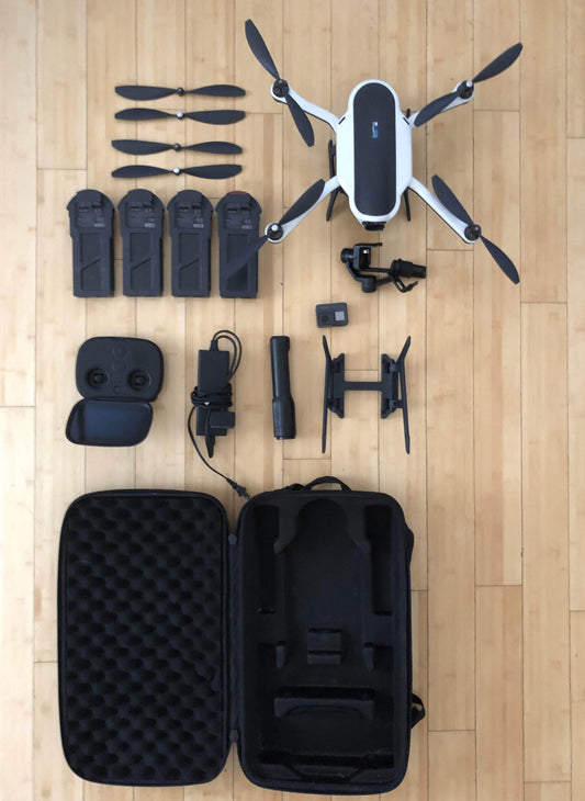 Madera Outdoor Garage USED - Excellent condition | GoPro Drone | Hero 6 | Grip | stabilizer | gopro battery | 4 drone batteries | controller | case